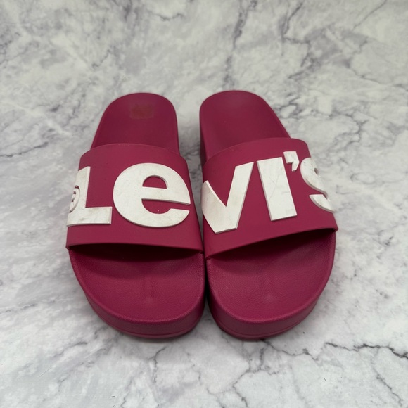 Levi's Pink Slide Platform Sandals. Size 6. In excellent condition! - Picture 1 of 6